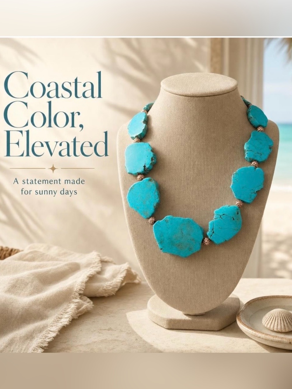 Turquoise Statement Necklace - Bold Blue Women’s Jewelry